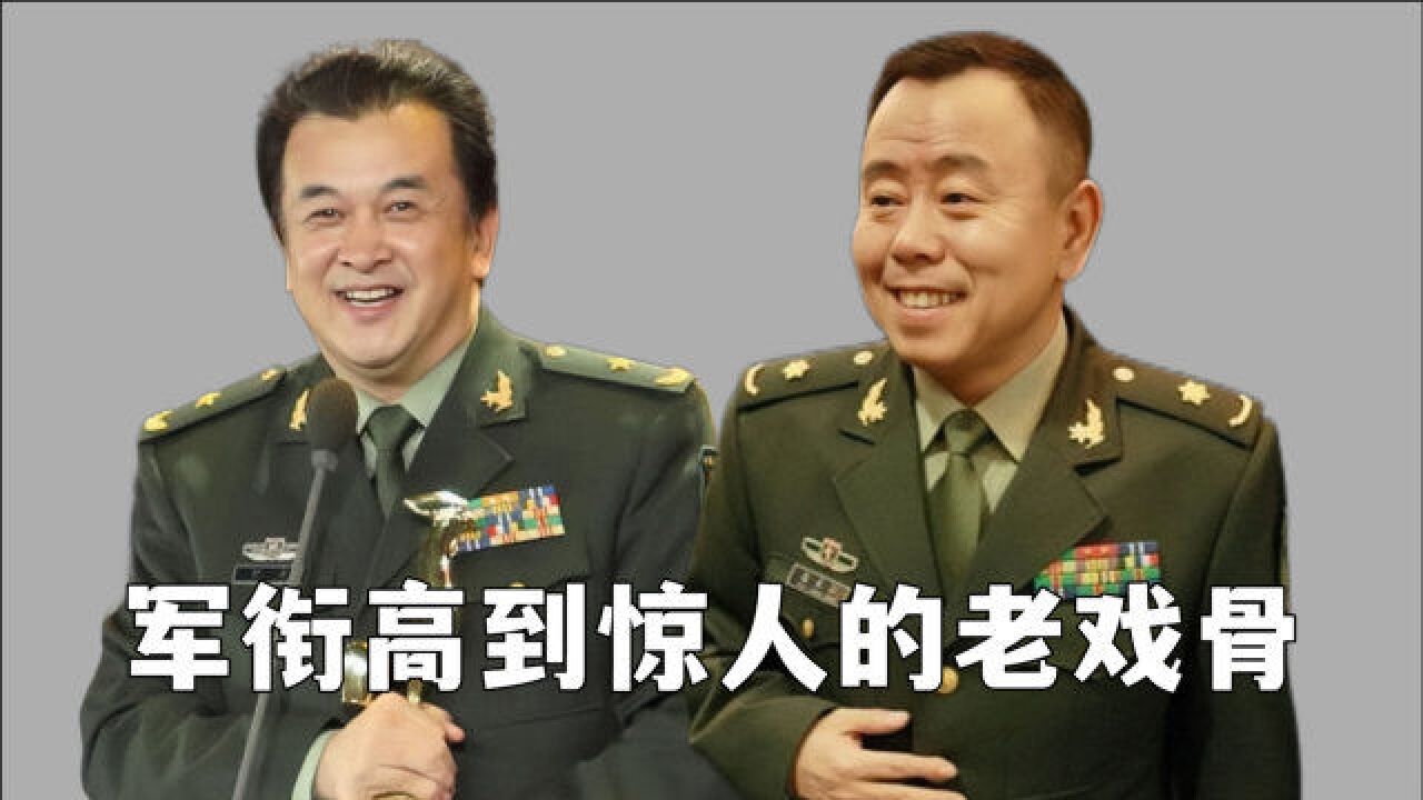 軍銜高到驚人的老戲骨,黃宏李幼斌深藏不露,潘長江正師級惹爭議