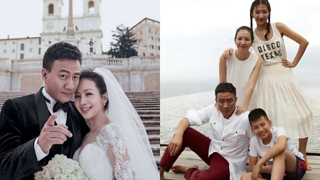 54岁胡军晒33万买国产车,妻子1个字霸气回应,一家四口颜值超高_腾讯