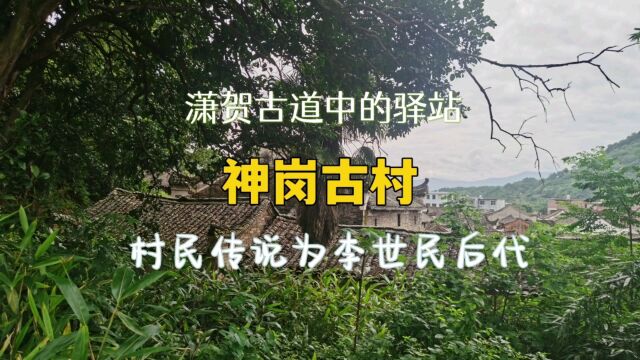 神岗村,潇贺古道中的驿站,村民传说为李世民后代