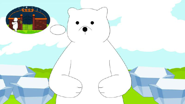 动物园里面的北极熊