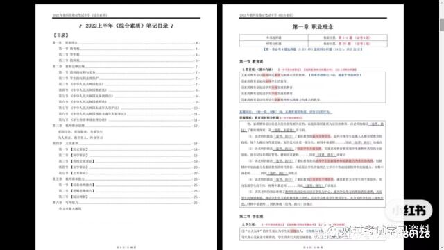 2022年新版《教育知识与能力》重点笔记一轮47页《综合素质》重点笔记36页二轮复习笔记背诵版21页二轮