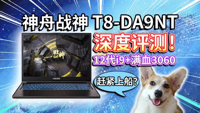 【神舟战神T8DA9NT】深度评测!12代i9满血3060、165Hz、独显直连,赶紧上船?