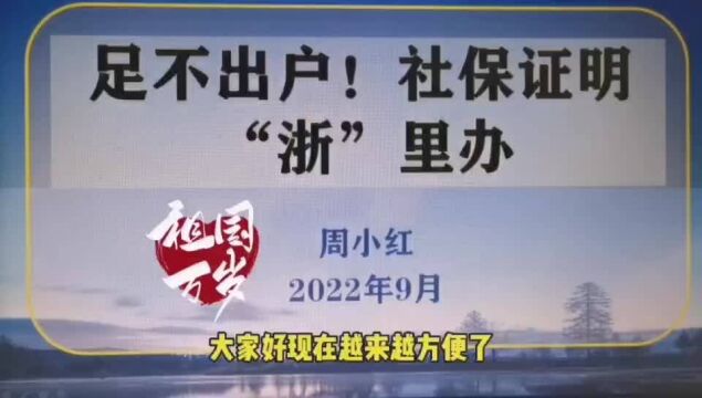 社保证明手机上面浙里办,浙江居民足不出户真有福