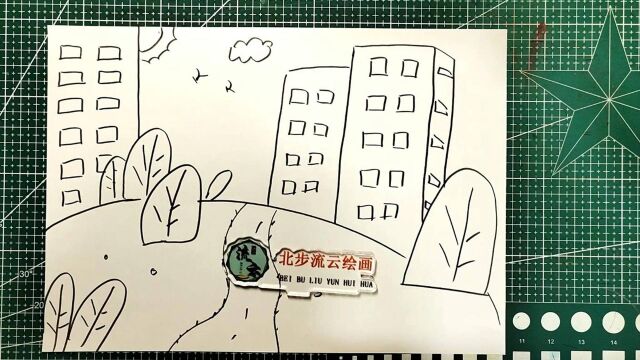 画1幅风景简笔画绘画