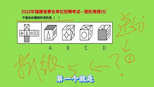 2022年福建省事业单位考试,图形推理5,扎实的理论知识高效解答