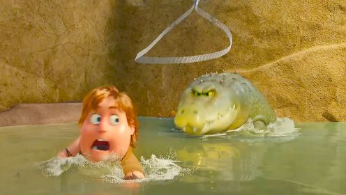 男孩不慎掉进鳄鱼池，鳄鱼却只想救他 # 治愈系 # 可爱 # 动画 # 动漫推荐