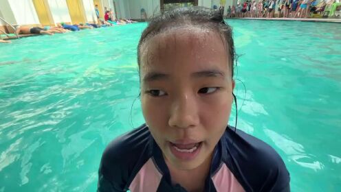 滨海第九小学五年级2班刘爱晨游泳考核视频