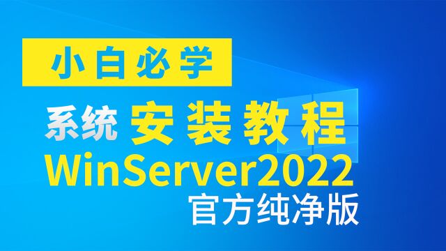 快速用PE系统U盘来重装官方纯净版WinServer2022系统,超简单,快速学会装系统