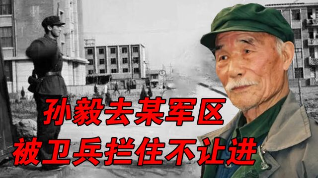 孙毅将军去某军区,卫兵看他像个老农民,拦住不让他进