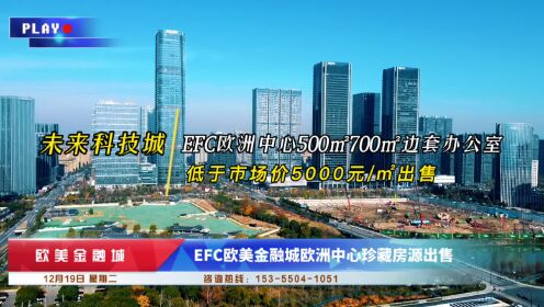 杭州余杭未来科技城超甲级写字楼EFC欧美金融城欧洲中心低价出售