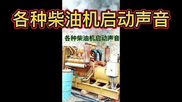 各种柴油机启动声音