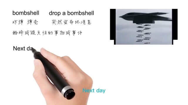 英语思维解密,为什么drop a bombshell表示令人震惊的消息,轻松学英语