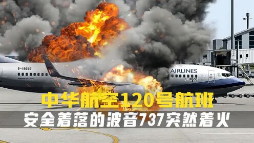安全着陆在冲绳机场.不久就起火爆炸的波音737.空中浩劫.空难纪录片.中华航空120号班机