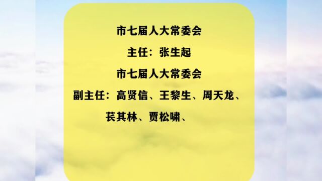 南阳人民代表大会常务委员会七届一次会议常委会名单发布