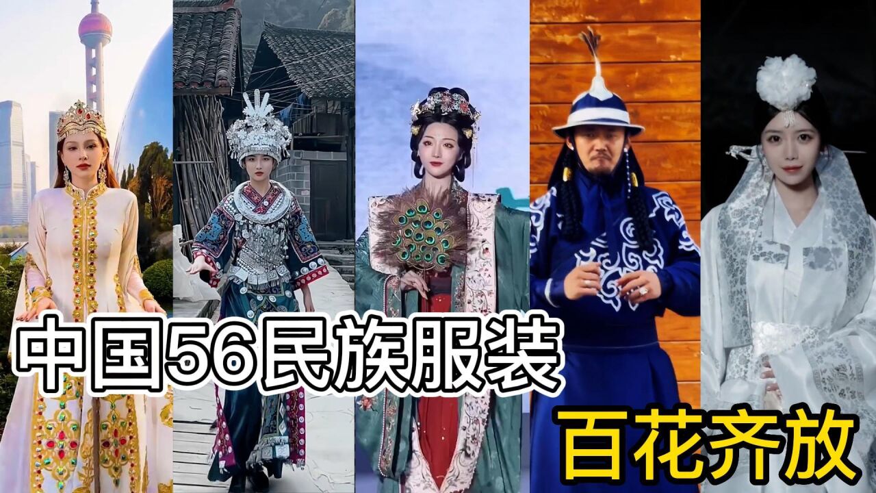 中国56民族服装盘点,各民族服装争奇斗艳,你更喜欢哪一款_高清1080P在线观看平台_腾讯视频