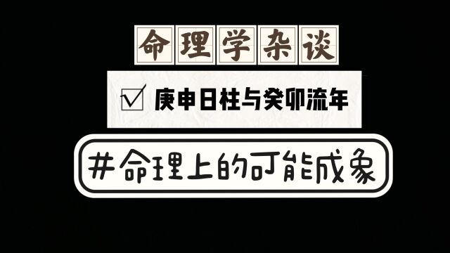 57庚申日柱与2023癸卯流年的命理学成象可能性解读与分享.