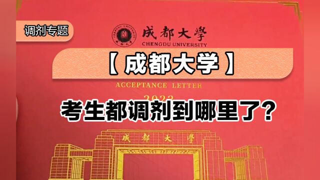 成都大学考生都调剂到哪里了?