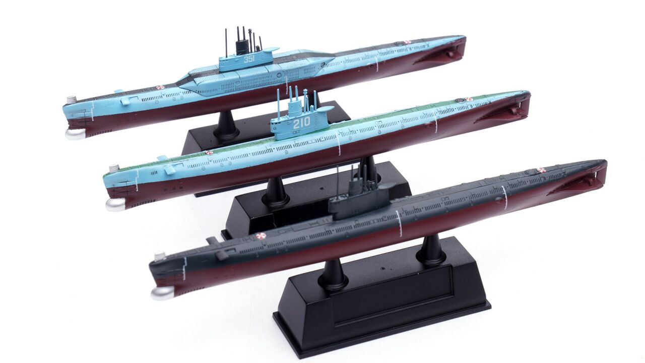 玩模型吧1/700中国海军033系列常规潜艇塑料成品模型测评