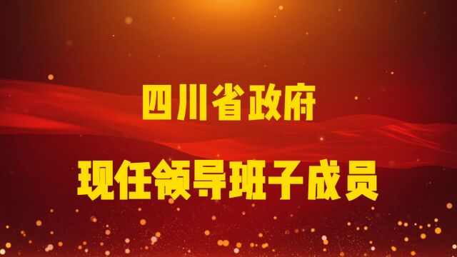 四川省领导班子成员