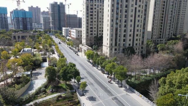 航拍上海静安“明园森林都市”及其周边2