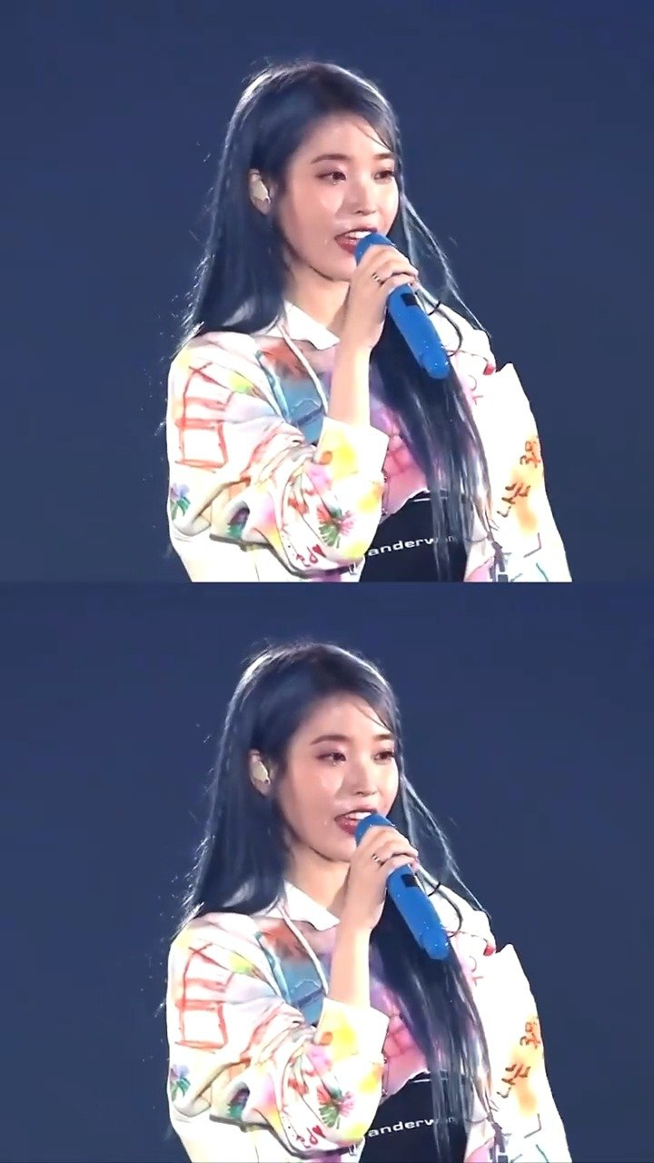 iu的顶级现场《blueming》太绝了!粉丝和爱豆一起合唱,好鸡冻