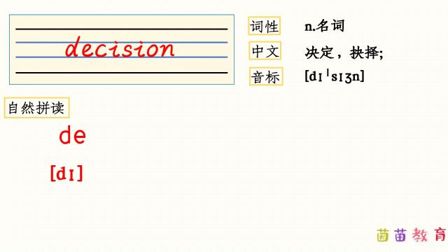 自然拼读:decision