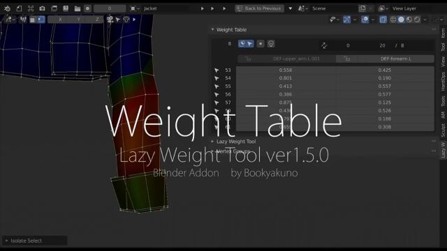 【Blender插件】Lazy Weight Tool 懒人便捷权重设置工具箱