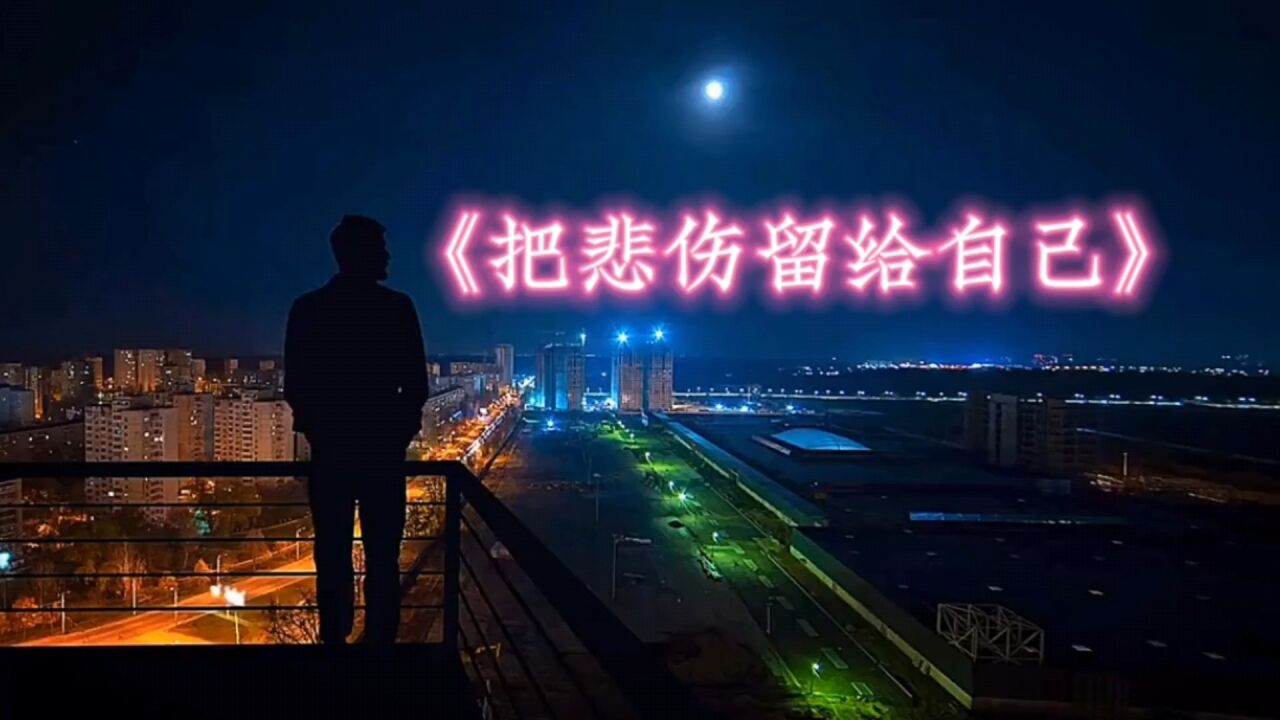 《把悲伤留给自己》声音沙哑沧桑,伤感催泪,句句扎心,听醉了!