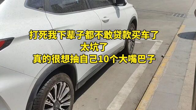 打死我下辈子都不敢贷款买车了,太坑了!真的很想抽自己10个大嘴巴子