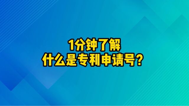 1分钟了解|什么是专利申请号?有哪些编号方式?