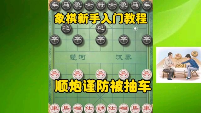 象棋新手入门教程,顺炮谨防被抽车,萌新必看