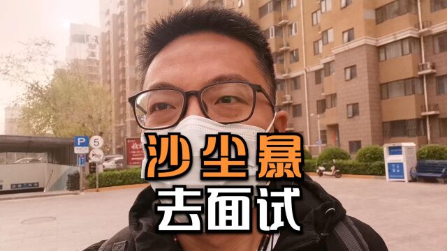 北漂辞职7个月去面试,在北京沙尘暴天气外出,空气虽差但面试顺利