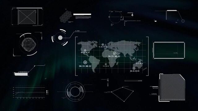  FCPX插件26个未来数字科技UI界面HUD动画元素 Digital Infographic