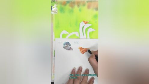 “嘎嘎嘎”大白鸭水彩画2——昭道·安德烈思思