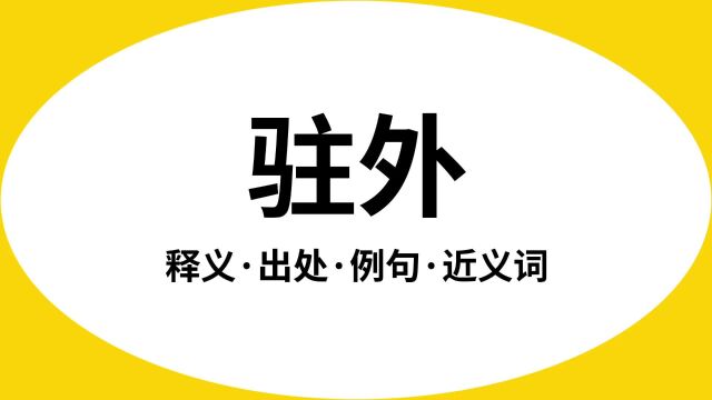 “驻外”是什么意思?