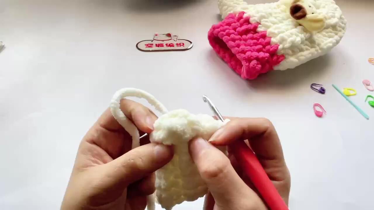 冰条线【手套】钩针绒绒线手套完整教程@空城编织