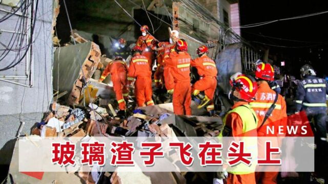 常州一饭店爆炸,男孩废墟旁大喊4个人没出来,最后一句已带哭腔