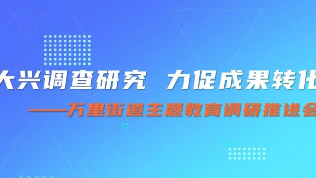 主题教育丨以学促干谋发展,调查研究求实效