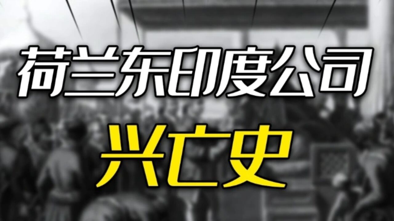 资本是怎么玩死自己的?荷兰东印度公司兴亡史