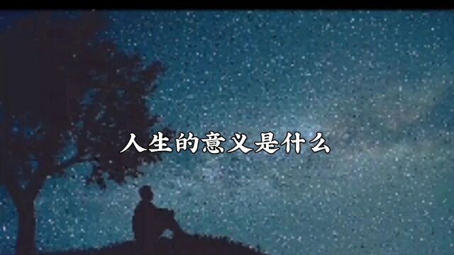 人生的意义是什么