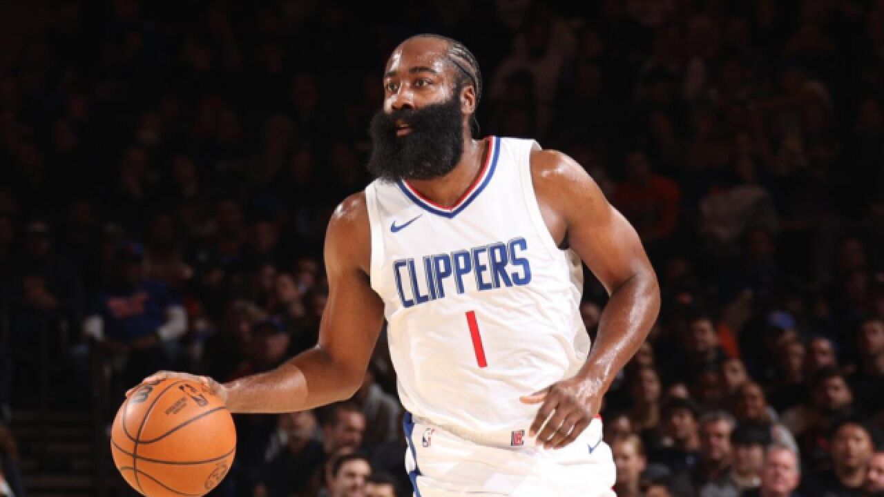 哈登12中4!关键时刻三不沾 加盟快船3场正负值垫底拖后腿