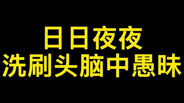 日日夜夜洗刷您头脑中的愚昧