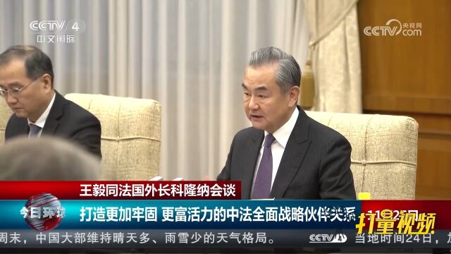 王毅同法国外长科隆纳会谈