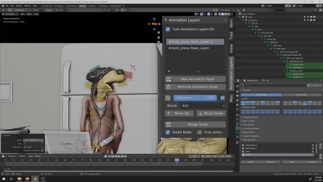 【Blender插件】 Animation Layers 2.1.67 动画层快速编辑动画捕数据