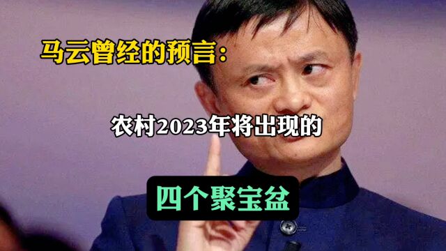 马云预言:2023年后,农村将会出现四个“聚宝盆”,聪明人已布局