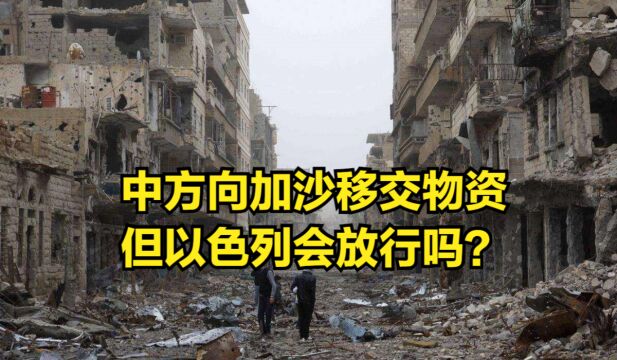 中方向加沙移交物资,巴勒斯坦大使表示感谢,但以色列会放行吗?