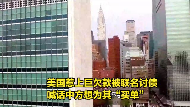 美国惹上巨欠款被联名讨债,喊话中方想为其“买单”,良知何在?