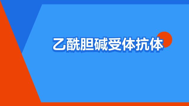 “乙酰胆碱受体抗体”是什么意思?