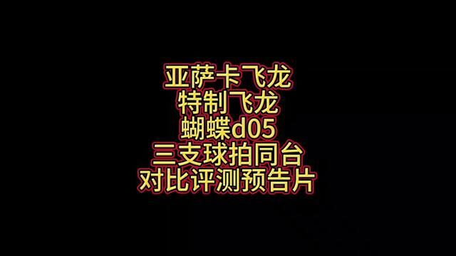 亚萨卡飞龙、特制飞龙、蝴蝶d05对比评测(三支同款球板贴三款套胶)预告片