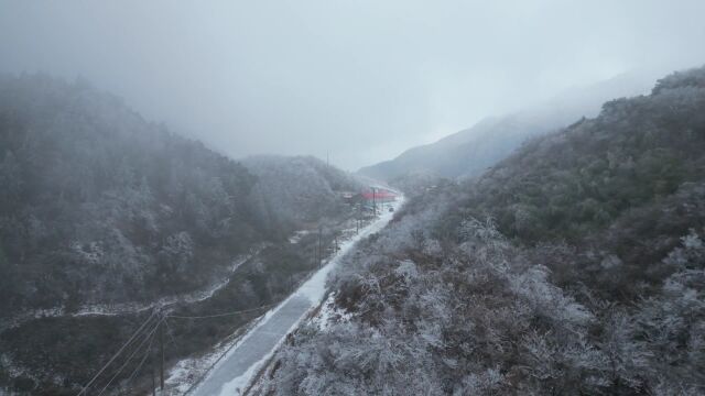 威溪乡雪花村惊艳冰冻雕刻景观